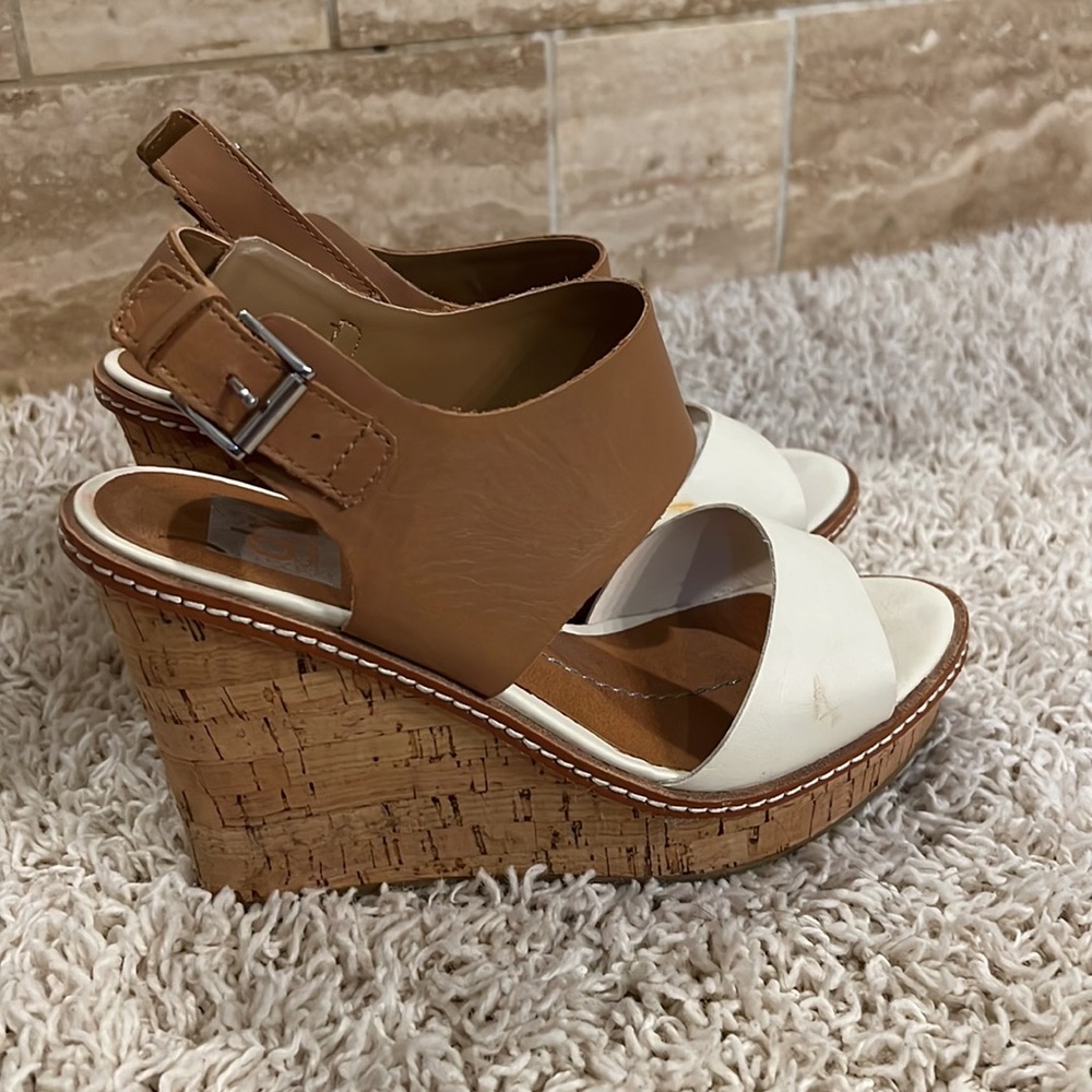Cream & Tan Wedges